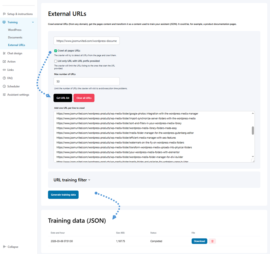 trainning-external-url