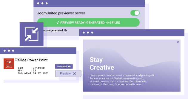 Superfast file preview with image compression 