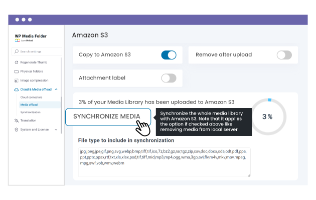 How does The Amazon S3 offload connection works?