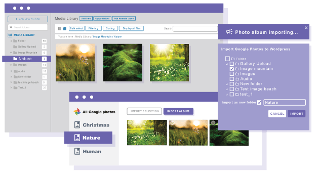 manage gallery from gutenberg