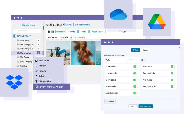 Media access for cloud folders