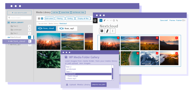 Embed Nextcloud  Media in WordPress content
