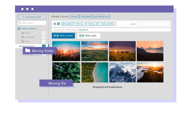 Move media from WordPress media library to Nextcloud 