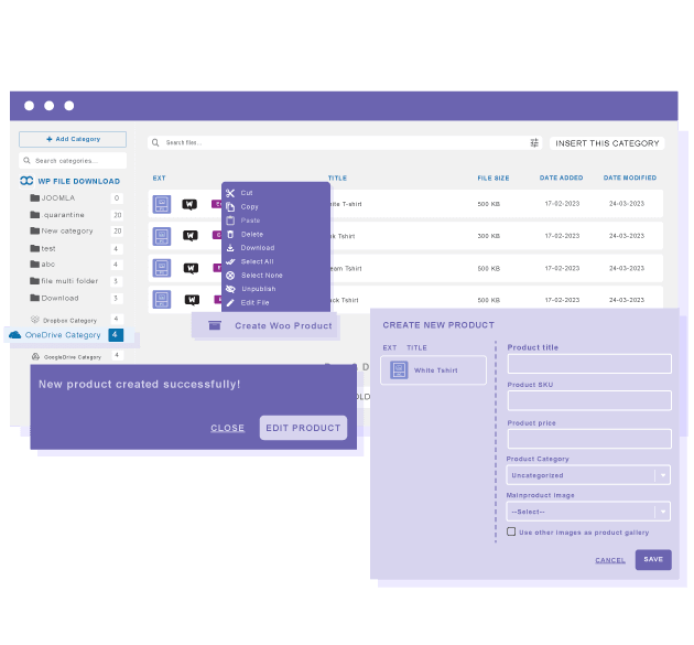 Sell WooCommerce, OneDrive digital downloads