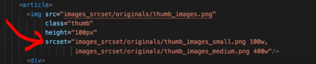 srcset attribute
