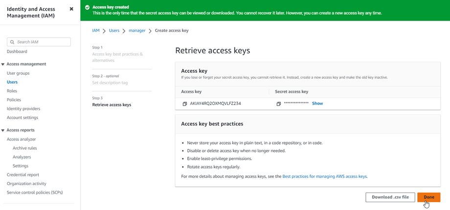 Create Access Key -How to Connect Amazon S3 Buckets to WP Media Folder for Optimized Cloud Storage